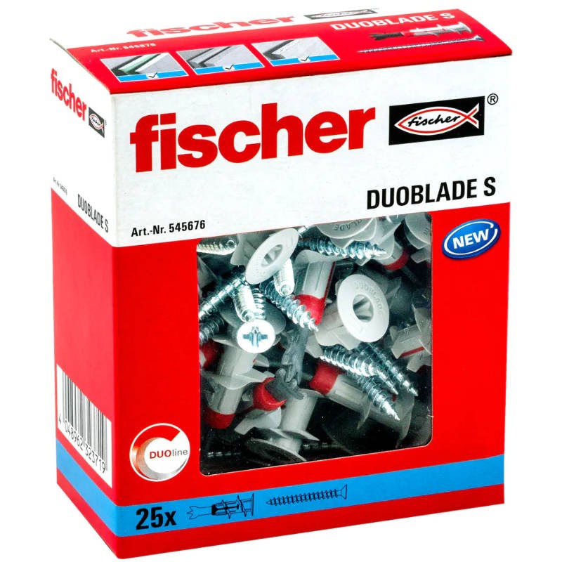 Cheville Autoperceuse Fischer DuoBlade pour Plaques de Plâtre