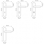 Fish Crystal Poignée sur la Plaque pour Porte Linea Calì Crystal