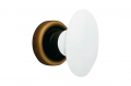 Linea Calì Flavia 685 RO 102 BM Bouton de Porte Bronze Mat avec Poignée en Porcelaine Blanche