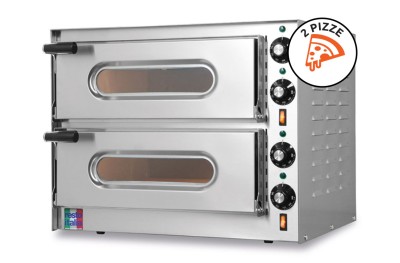 Four Électrique Double pour Pizzas Resto Italia Small-G2 Monophasé