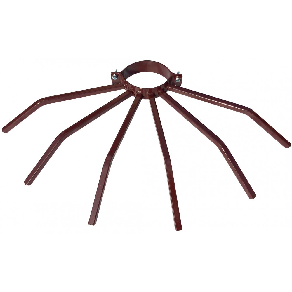 Diamètre de la borne anti-vol 120 mm Grimpo pour les tuyaux externes Type de pluie en acier peint marron