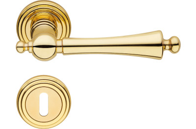 Heidi Linea Calì Poignée de Porte Classique en Laiton avec Rosace