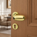 Idra Arieni Paire de Boutons de Porte Tournants Laiton Rosaces Ø45 mm