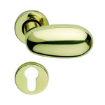 Idra Arieni Paire de Boutons de Porte Tournants Laiton Rosaces Ø45 mm