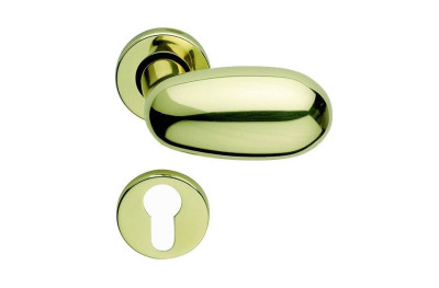 Idra Arieni Paire de Boutons de Porte Tournants Laiton Rosaces Ø45 mm