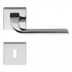 Poignée de porte Ellesse en chrome poli sur rosette Studio Bartoli pour Colombo Design