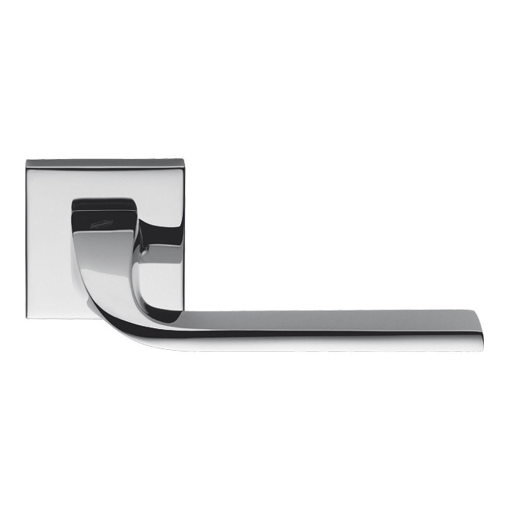 Poignée de porte Ellesse en chrome poli sur rosette Studio Bartoli pour Colombo Design