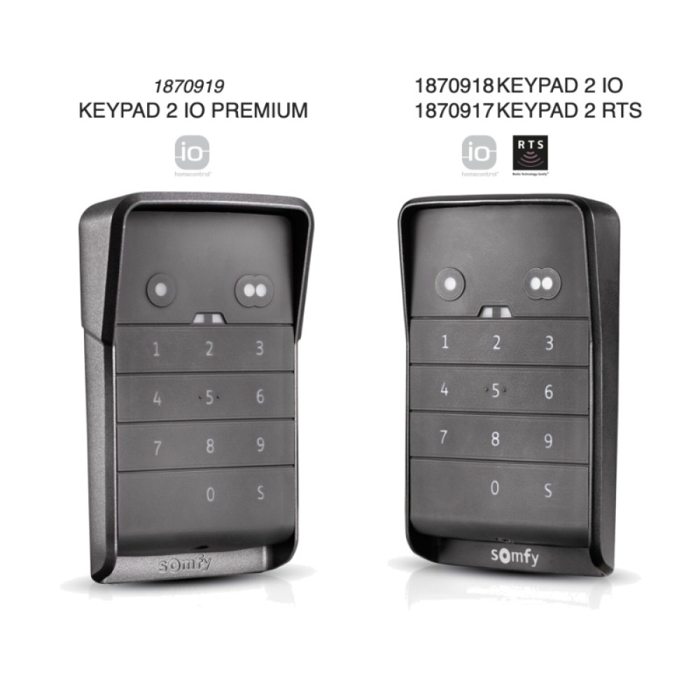 Somfy Keypad 2 Clavier pour Moteurs Radio IO et RTS