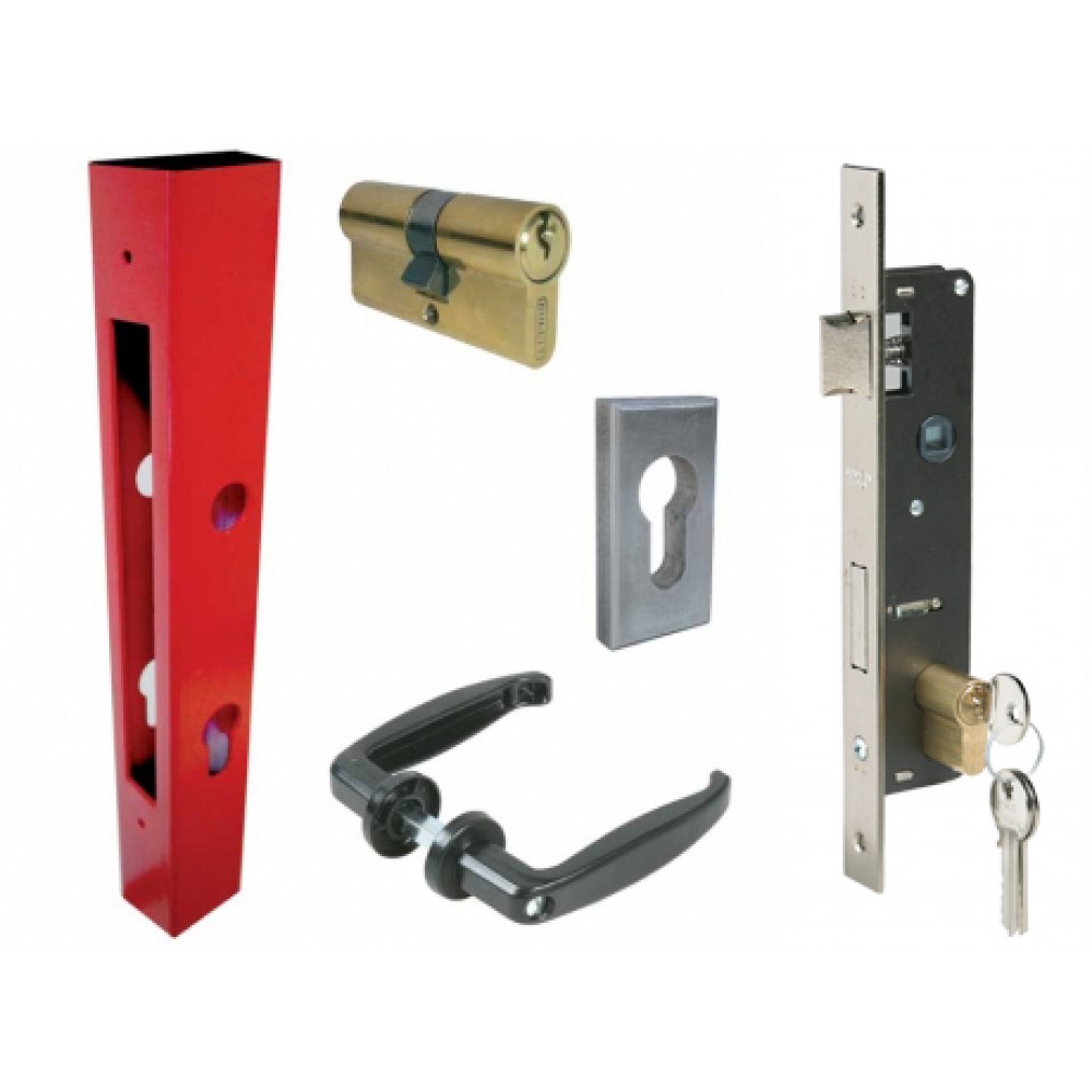 Base de Kit Portes Composée Lock Tube Poignées Cylindre plaquettes IBFM