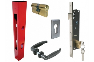 Base de Kit Portes Composée Lock Tube Poignées Cylindre plaquettes IBFM