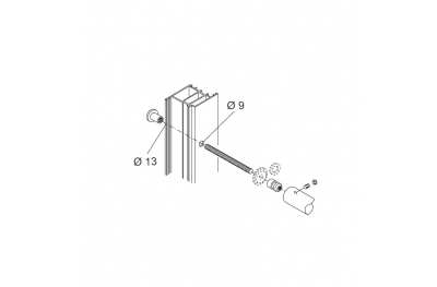 Fixation Kit PBA 810 poignées couple pour portes en verre