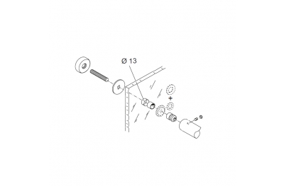 Kit de fixation pour poignées 02 PBA Chambre boucles portes en verre