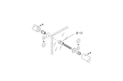 Fixation Kit PBA 810 poignées couple pour portes en verre