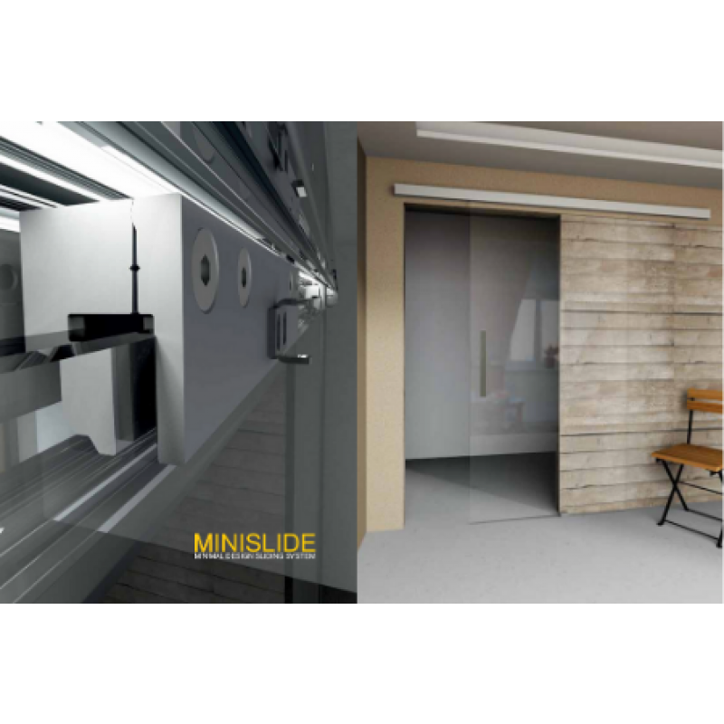 Kit coulissant Système de verre MiniSlide SbyC avec guide coulissant