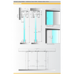 Kit coulissant Système de verre MiniSlide SbyC avec guide coulissant