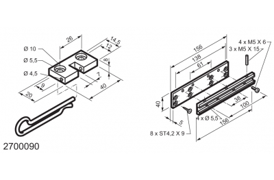 Kit universel pour applications sur fenêtres charnière WAY Mingardi Micro L et XL