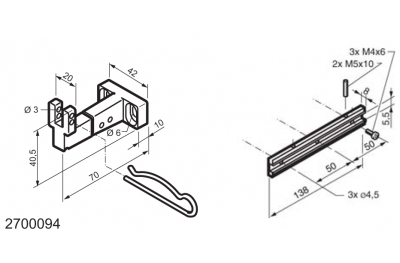 Kit universel pour des applications sur des fenêtres à soufflet WAY Mingardi