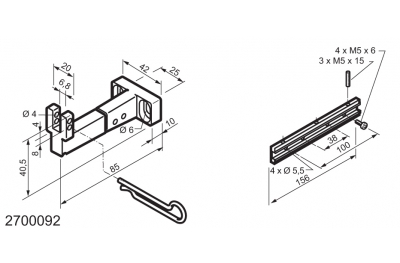 Kit universel pour des applications sur des fenêtres à soufflet WAY Mingardi Micro L