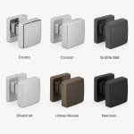 Kubo Colombo Design Bouton de Porte Tournant 55x55 mm