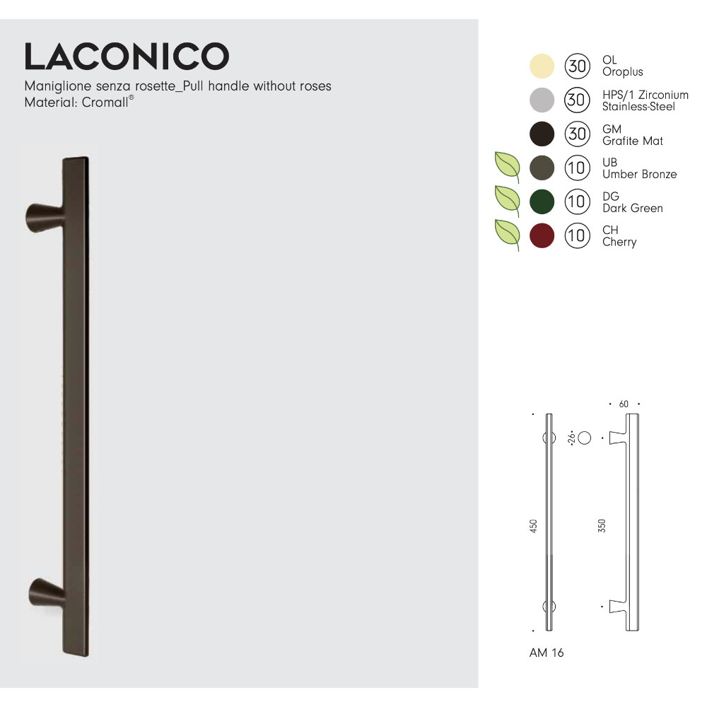 Laconico Colombo Design | Poignée de Tirage sans Rosaces