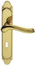 Laura Liscia Classique PFS Pasini pour Poignée de porte en laiton sur la plaque