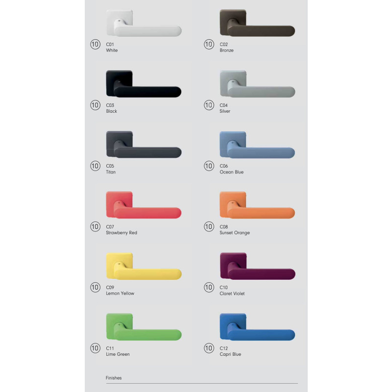 Poignée Colombo Design One Q Mood avec Rosace Carrée