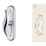 Poignée Cremonese de Fenêtre Delfino Linea Calì en Laiton