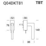 Poignée DK avec Clé pour Fenêtre Atene Reguitti