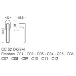 Poignée Oscillo-battante de Fenêtre DUE MOOD Colombo Design DK