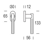 Poignée de Fenêtre Zaira Reguitti Mouvement Oscillo-battant DK