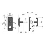 Poignée de Porte Basculante Cylindre Rond Prefer 0432