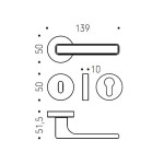 Poignée de Porte DUE COLOMBO DESIGN MOOD Rosace Ronde