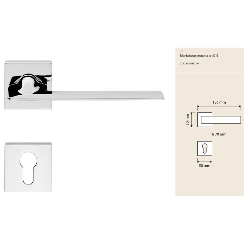 Poignée de Porte Jet Linea Calì Lignes Nettes Prise Fine