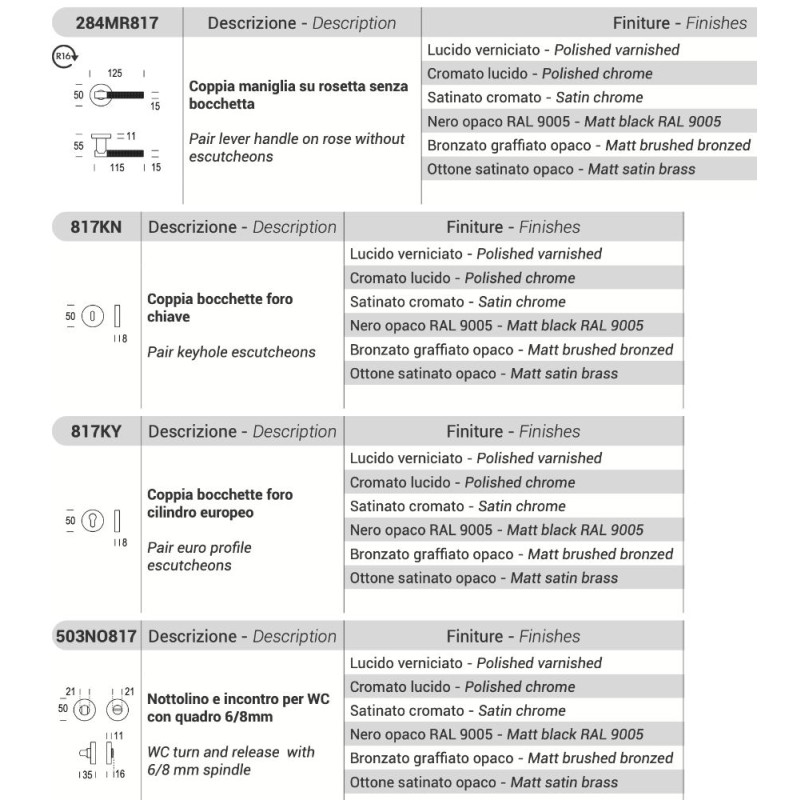 Poignée Zaira Reguitti de Porte sur Rosace Ronde