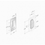 poignée Pba 2001.IT.SC/P en acier inox AISI 316L pour porte coulissante