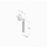 Poignée de fenêtre PBA 2002.YOD.DK bois et en acier inoxydable AISI 316L