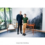 Poignée de porte Aqualung sur rosette de l'archistar Marco Piva pour Mandelli1953