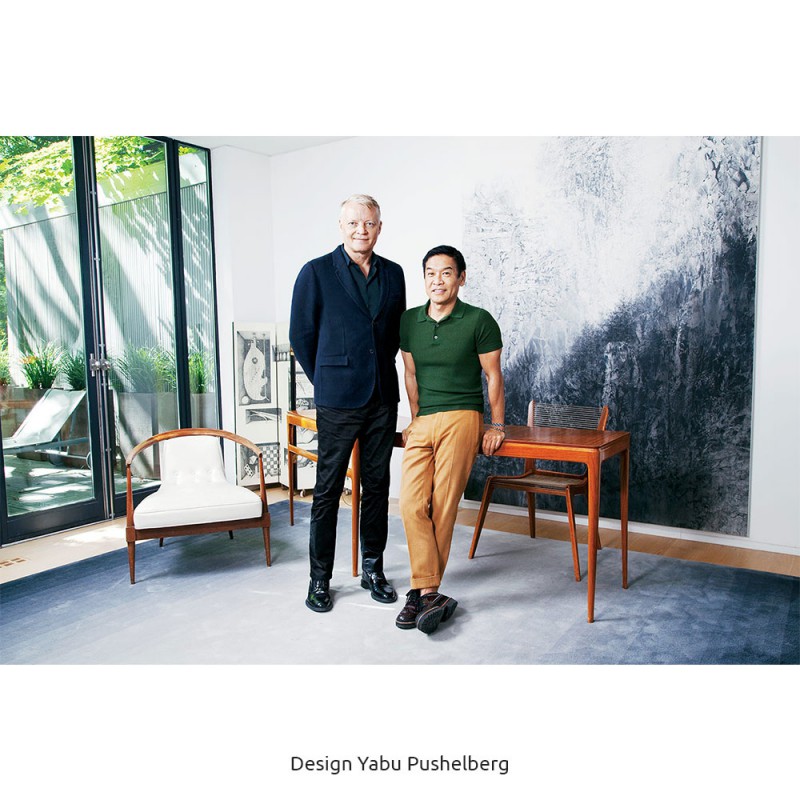 Poignée de porte Aqualung sur rosette de l'archistar Marco Piva pour Mandelli1953