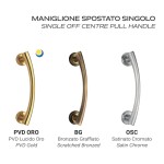 Poignée de Tirage en Laiton pour Porte Reguitti Alma avec Rosaces Rondes