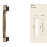 Poignée de Tirage Porte en Laiton Opera Linea Calì Néoclassique Vintage