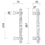 Grandes Poignées Patrizio Laiton Classique Ligne PFS Pasini
