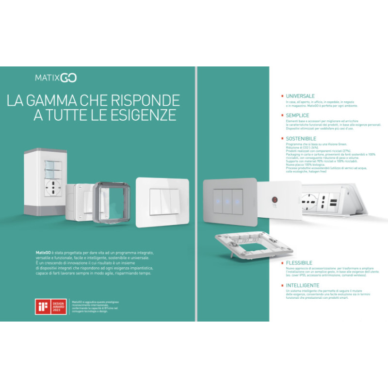 MatixGO BTicino Gamme Plaques et Interrupteurs Catalogue Produits