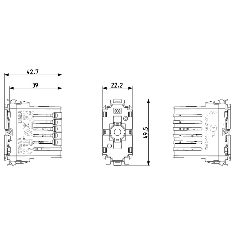 Mécanisme Volet Roulant Connecté IoT VIMAR LINEA 30804