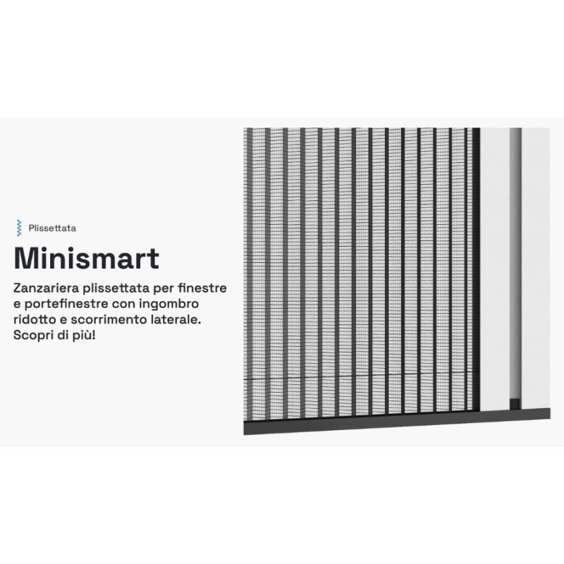 Minismart Primed Moustiquaire Plissée Fine Compacte 18mm