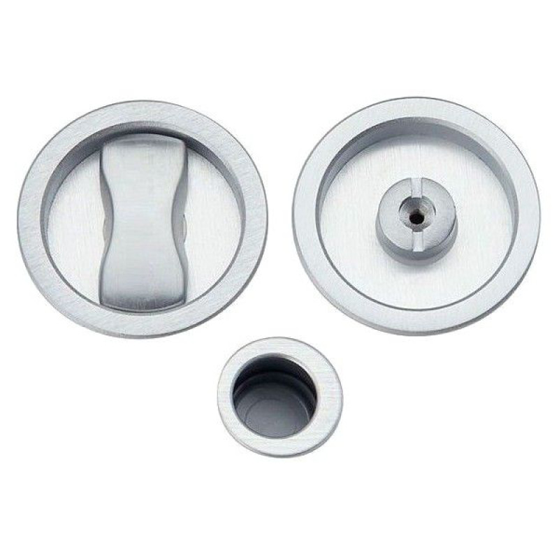 Poignée Encastrée Ronde Porte Coulissante Arieni 94/SP Ø58 Kit Serrure