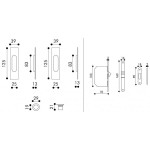 Cuvettes Rectangulaires Sans Trou pour Porte Coulissante Arieni 98/SF/R