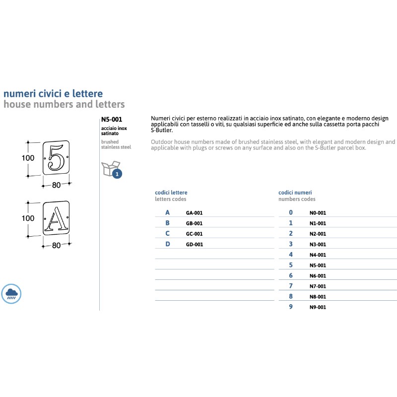 Numéros de Maison en Acier Inoxydable et Lettres de Style Moderne