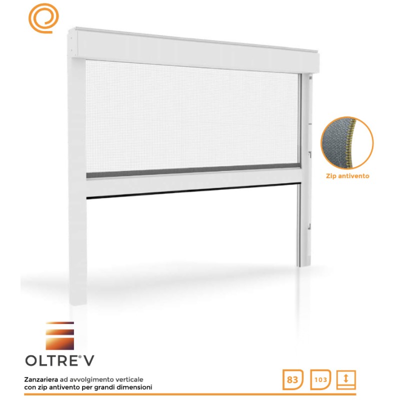 Oltre V Effezeta Moustiquaire Occultante Verticale pour Grandes Dimensions