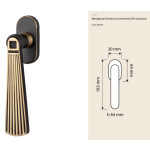 Opera Linea Calì Poignée de Fenêtre DK Collection Néoclassique Vintage