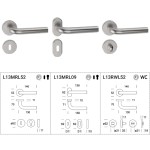 Oslo Reguitti Inox Poignée de Porte avec Rosace Ronde